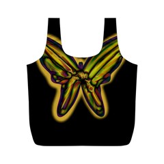 Night Butterfly Full Print Recycle Bags (m)  by Valentinaart