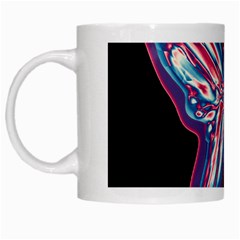 Neon Butterfly White Mugs by Valentinaart