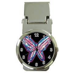 Neon Butterfly Money Clip Watches by Valentinaart