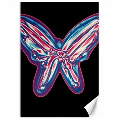 Neon Butterfly Canvas 12  X 18   by Valentinaart