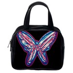 Neon butterfly Classic Handbags (One Side) Front