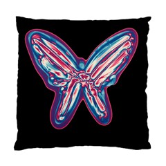 Neon Butterfly Standard Cushion Case (one Side) by Valentinaart