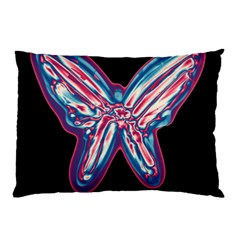 Neon Butterfly Pillow Case by Valentinaart