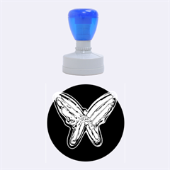 Neon Butterfly Rubber Round Stamps (medium) by Valentinaart