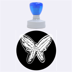 Neon Butterfly Rubber Round Stamps (large)