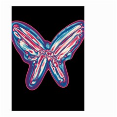 Neon Butterfly Small Garden Flag (two Sides) by Valentinaart