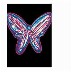 Neon Butterfly Large Garden Flag (two Sides) by Valentinaart