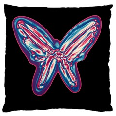 Neon Butterfly Standard Flano Cushion Case (two Sides) by Valentinaart