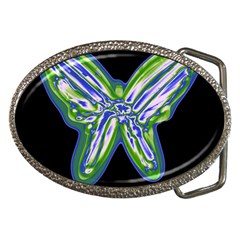 Green Neon Butterfly Belt Buckles