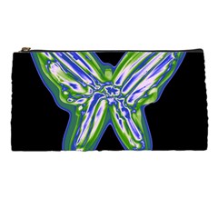 Green Neon Butterfly Pencil Cases