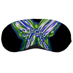 Green Neon Butterfly Sleeping Masks by Valentinaart