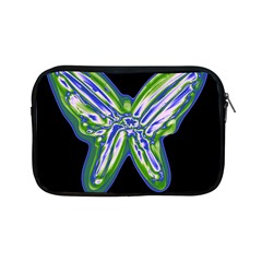 Green Neon Butterfly Apple Ipad Mini Zipper Cases by Valentinaart