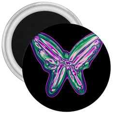 Neon Butterfly 3  Magnets by Valentinaart