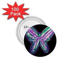 Neon Butterfly 1 75  Buttons (100 Pack) 