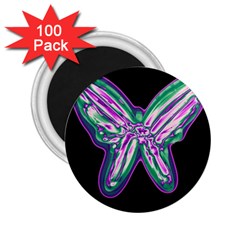 Neon Butterfly 2 25  Magnets (100 Pack)  by Valentinaart