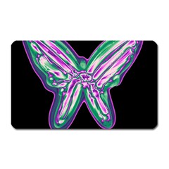 Neon Butterfly Magnet (rectangular) by Valentinaart