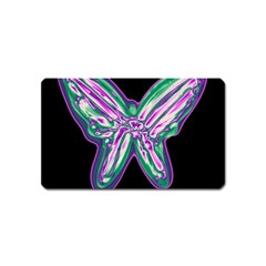 Neon Butterfly Magnet (name Card) by Valentinaart