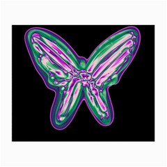 Neon Butterfly Small Glasses Cloth by Valentinaart