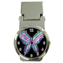 Neon Butterfly Money Clip Watches by Valentinaart