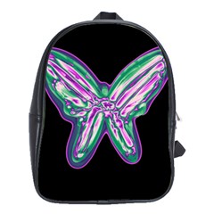 Neon Butterfly School Bags(large)  by Valentinaart