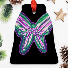 Neon Butterfly Bell Ornament (2 Sides)