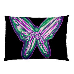 Neon Butterfly Pillow Case (two Sides) by Valentinaart