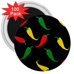 Chili Peppers 3  Magnets (100 Pack) by Valentinaart