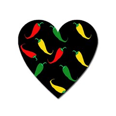 Chili Peppers Heart Magnet by Valentinaart