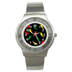 Chili Peppers Stainless Steel Watch by Valentinaart