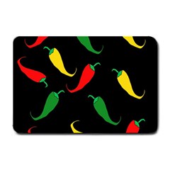 Chili Peppers Small Doormat  by Valentinaart