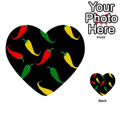 Chili Peppers Multi-purpose Cards (heart) 