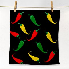 Chili Peppers Face Towel by Valentinaart