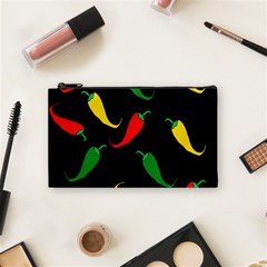 Chili Peppers Cosmetic Bag (small)  by Valentinaart