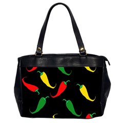 Chili Peppers Office Handbags (2 Sides)  by Valentinaart