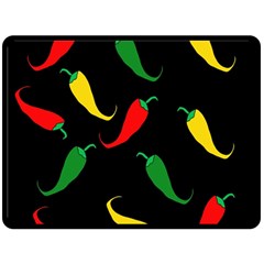 Chili Peppers Fleece Blanket (large)  by Valentinaart