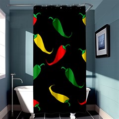 Chili Peppers Shower Curtain 36  X 72  (stall)  by Valentinaart