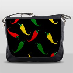 Chili Peppers Messenger Bags by Valentinaart