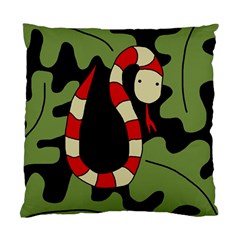 Red Cartoon Snake Standard Cushion Case (two Sides) by Valentinaart