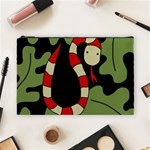 Red cartoon snake Cosmetic Bag (Large)  Front