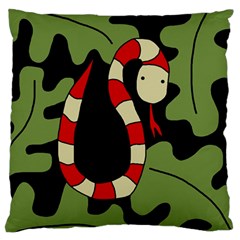 Red Cartoon Snake Standard Flano Cushion Case (two Sides) by Valentinaart