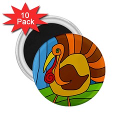 Thanksgiving Turkey  2 25  Magnets (10 Pack)  by Valentinaart