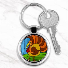 Thanksgiving Turkey  Key Chains (round)  by Valentinaart