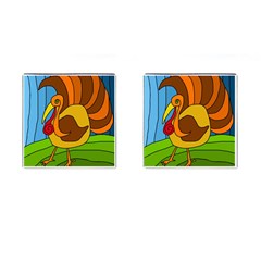 Thanksgiving Turkey  Cufflinks (square) by Valentinaart