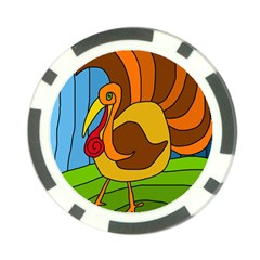 Thanksgiving Turkey  Poker Chip Card Guards (10 Pack) 