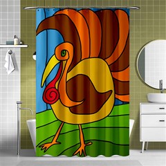 Thanksgiving Turkey  Shower Curtain 48  X 72  (small)  by Valentinaart