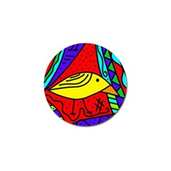 Yellow Bird Golf Ball Marker by Valentinaart