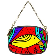 Yellow Bird Chain Purses (one Side)  by Valentinaart