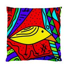 Yellow Bird Standard Cushion Case (two Sides) by Valentinaart