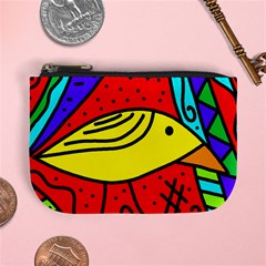 Yellow Bird Mini Coin Purses by Valentinaart