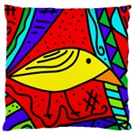 Yellow bird Large Cushion Case (Two Sides) Front